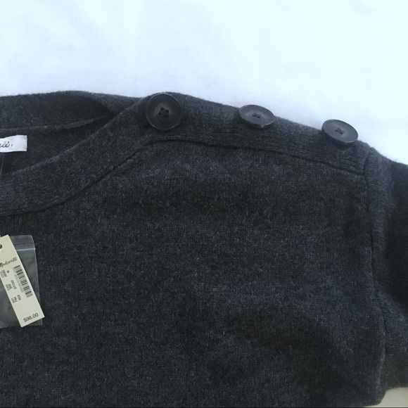 SOLD! 💚Madewell Button Shoulder Sweater Dress - Picture 7 of 8